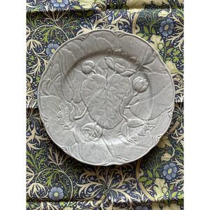 Vintage Bordallo Pinheiro Water Lily Plate with Hidden Frog